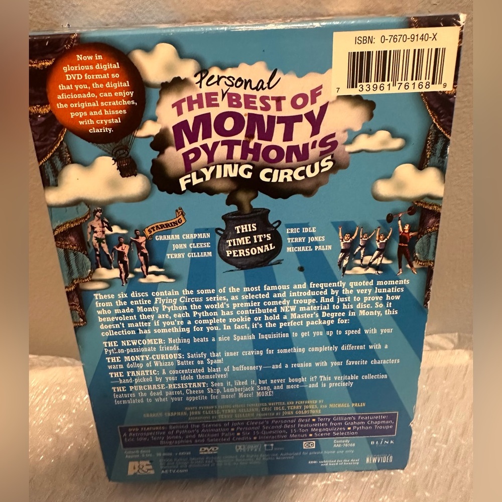 Monty Python Flying Circus Personal Best 6 DVD Box Set VG - Picture 2 of 3